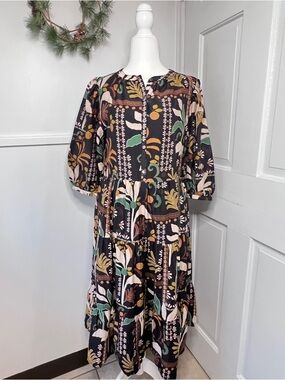 Velvet by Graham & Spencer Johanna Silk Blend Midi Dress in Madrid